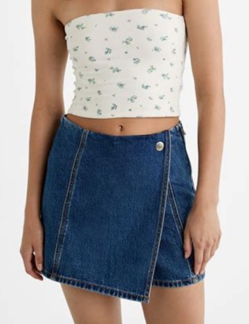 Fustă Pantalon Stradivarius, albastru