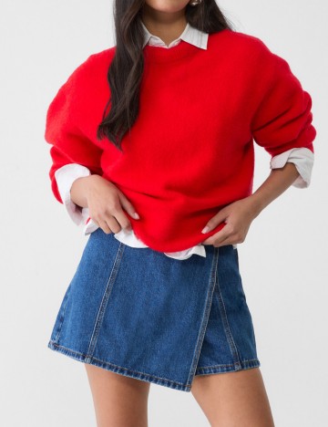 Fustă Pantalon Stradivarius, albastru