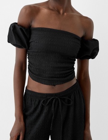 Top Bershka, negru