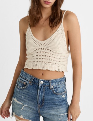 Top Stradivarius, alb