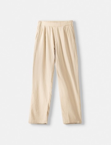 Pantaloni Bershka, crem