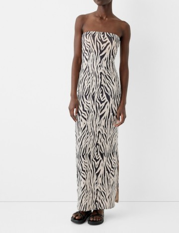 Rochie maxi Bershka, mix culori