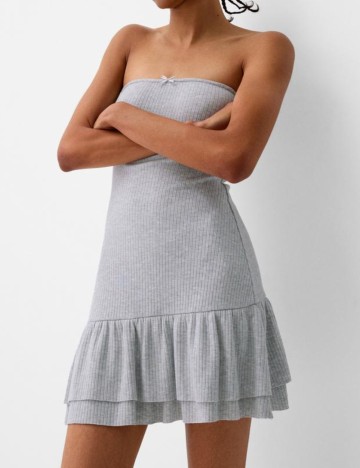 Rochie mini Bershka, gri
