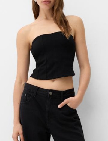 Top Bershka, negru