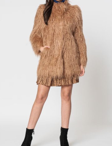 Haină De Blană Guess, maro
