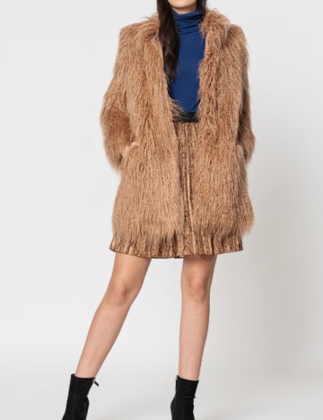 Haină De Blană Guess, maro