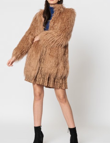 Haină De Blană Guess, maro