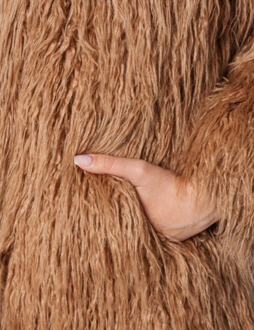 Haină De Blană Guess, maro