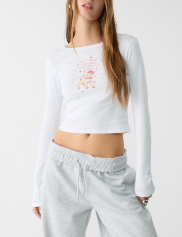 Bluză Stradivarius, alb