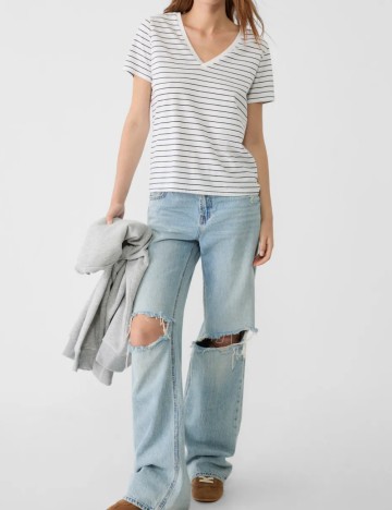 Tricou Stradivarius, mix culori