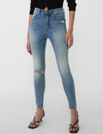 Jeans Stradivarius, albastru