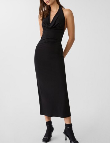 Rochie maxi Stradivarius, negru