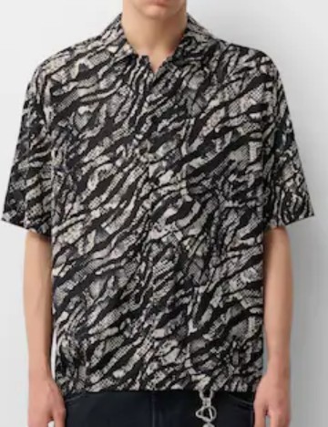 Cămașă cu m&acirc;necă scurtă Bershka, mix culori