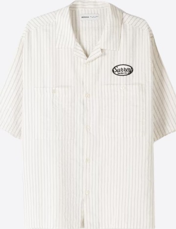 Cămașă cu m&acirc;necă scurtă Bershka, mix culori