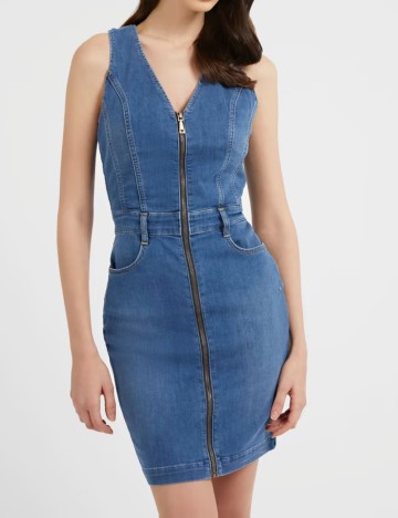 Rochie midi Guess, albastru