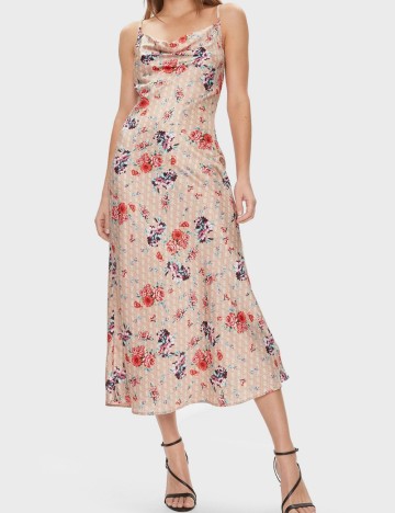 Rochie midi Guess, maro