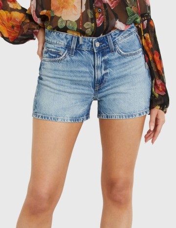 Pantaloni scurți de blugi Guess, albastru