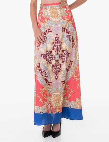 Fustă maxi Guess, mix culori