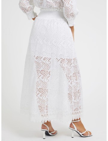 Fustă maxi Guess, alb