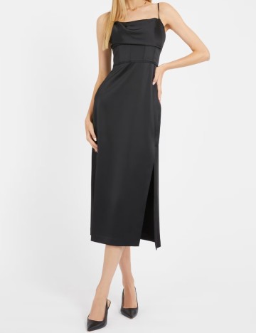 Rochie midi Guess, negru
