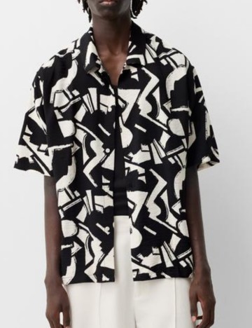 Cămașă cu m&acirc;necă scurtă Bershka, mix culori