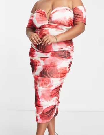 Rochie midi ASOS, mix culori