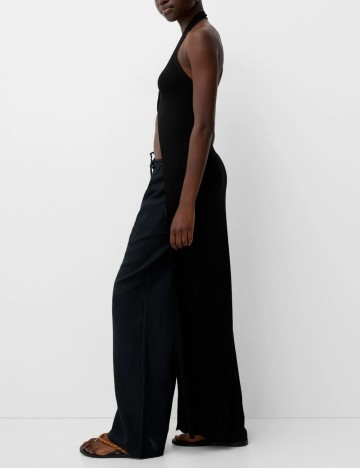 Maiou lung Bershka, negru