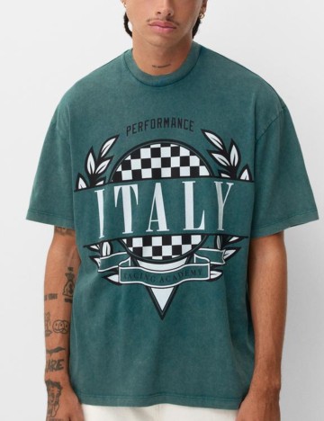 Tricou Bershka, verde