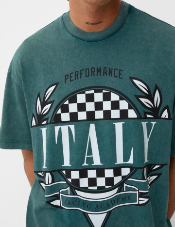 Tricou Bershka, verde