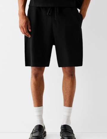 Pantaloni scurți Bershka, negru
