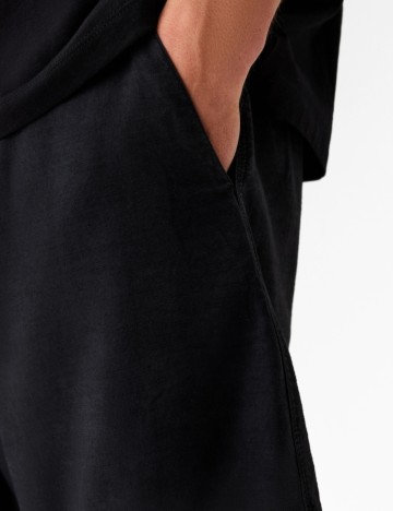 Pantaloni scurți Bershka, negru