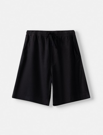 Pantaloni scurți Bershka, negru