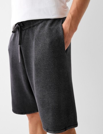 Pantaloni scurți Bershka, negru