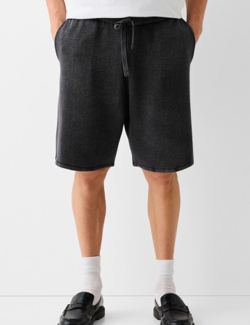 Pantaloni scurți Bershka, negru