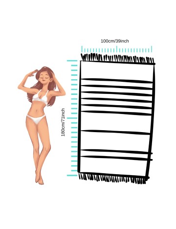 Prosop De Plajă Shein, mix culori