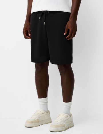 Pantaloni scurți Bershka, negru