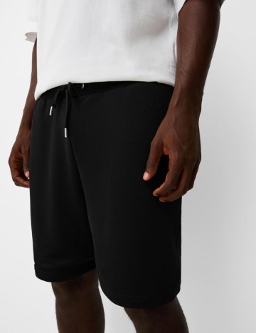 Pantaloni scurți Bershka, negru