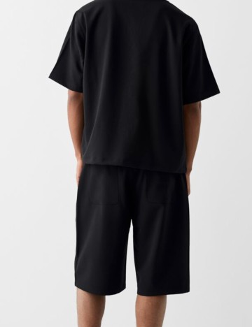 Pantaloni scurți Bershka, negru