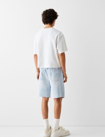 Pantaloni scurți Bershka, albastru