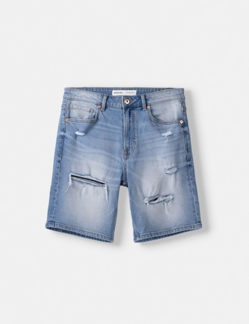 Pantaloni scurți Bershka, albastru