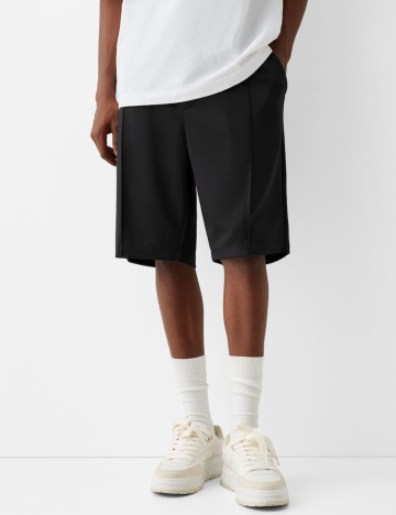 Pantaloni scurți Bershka, negru