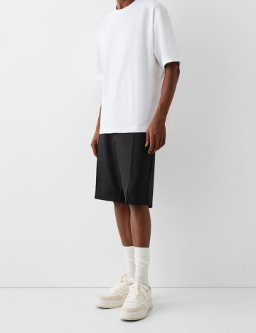 Pantaloni scurți Bershka, negru