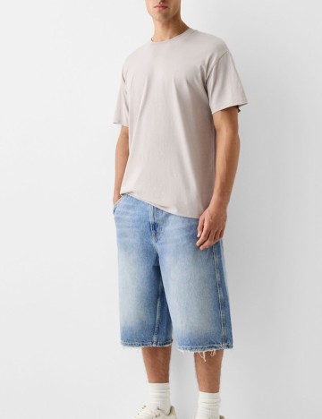 Pantaloni scurți Bershka, albastru