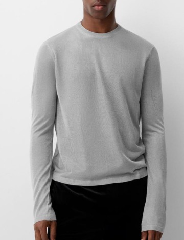 Bluză Bershka, argintiu