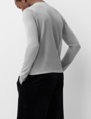 Bluză Bershka, argintiu