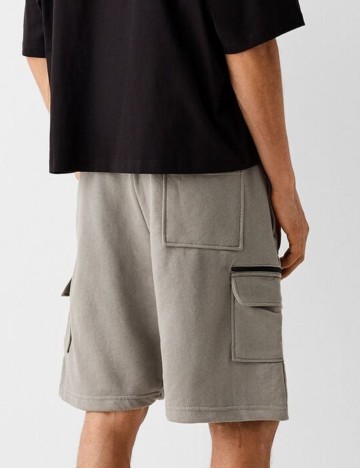 Pantaloni scurți Bershka, gri
