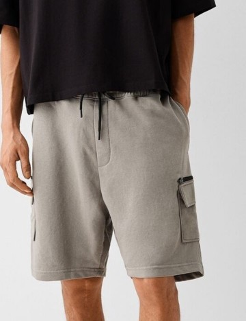 Pantaloni scurți Bershka, gri