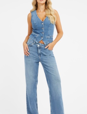 Vestă de blugi Guess, albastru
