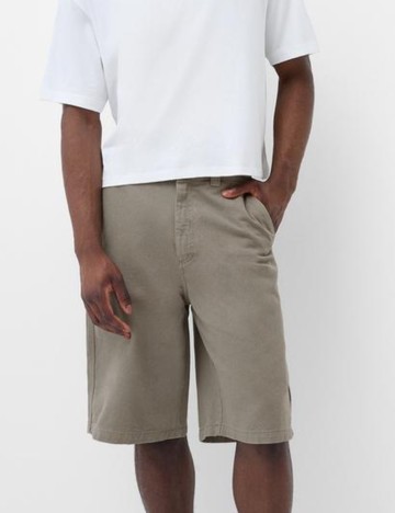 Pantaloni 3/4 Bershka, gri