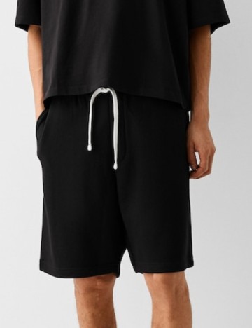Pantaloni scurți Bershka, negru